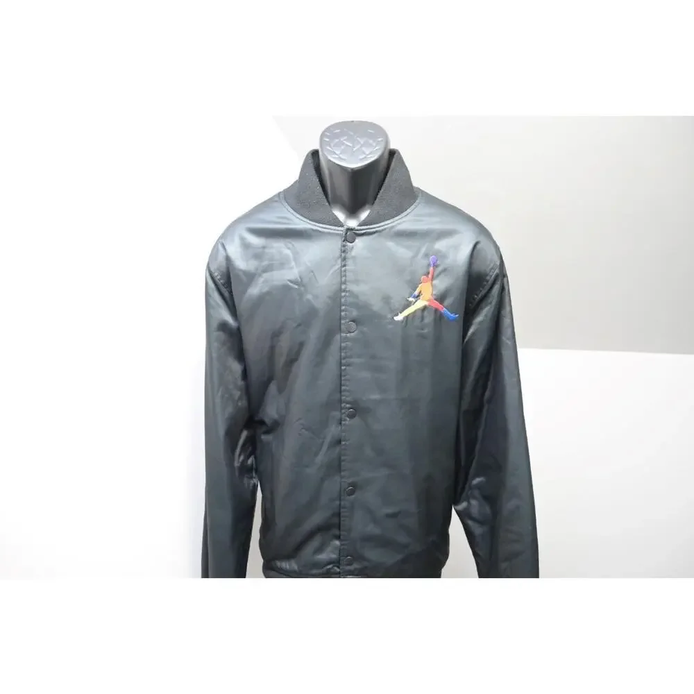 Nike Air Jordan Jumpman Jacket Performance Athetic Snap up Black Mens Sz 2XL XXL
